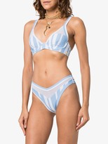 Thumbnail for your product : Ambra Maddalena Puppy Love striped high waist bikini
