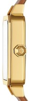 Thumbnail for your product : Tory Burch Robinson Goldtone Stainless Steel & Brown Leather Strap Watch