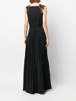Thumbnail for your product : Alberta Ferretti Lace-Embellished Pleated Gown