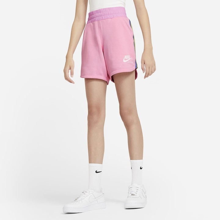 girls pink nike shorts