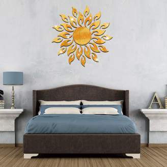 Yanoen Acrylic 3D Sunflower Mirror Effect Wall Sticker Decals