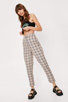 Thumbnail for your product : Nasty Gal Womens Let's Take a Rain Check Tapered trousers - Beige - 8