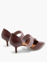Thumbnail for your product : Malone Souliers Maisie Point-toe Leather Pumps - Burgundy