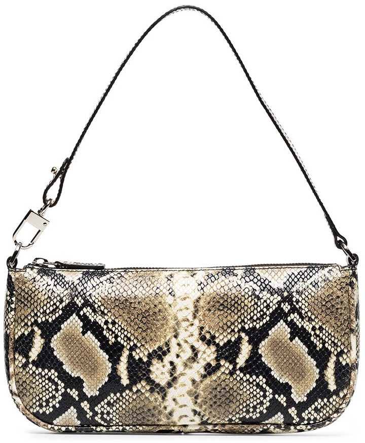 snake print side bag