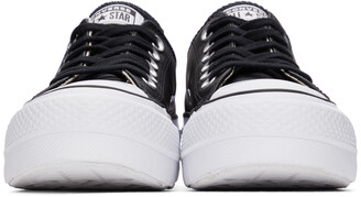 Converse Black Leather Chuck Taylor All Start Lift Low Sneakers