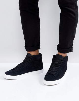 Nike Blazer Mid Sneakers In Black 371761-033