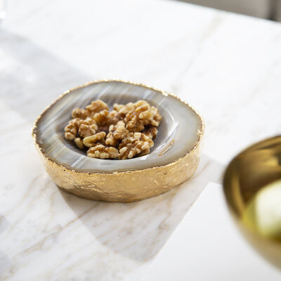 ANNA New York Cascita Crystal Decorative Bowl in Gold/Crystal