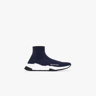 Balenciaga Blue Speed Sock Sneakers - ShopStyle