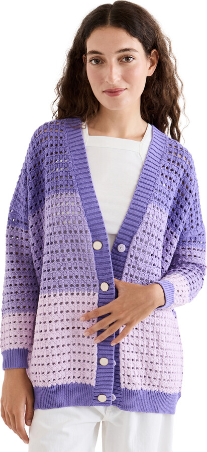 Fashion Slipovers Fine Knitted Cardigans FTC Fine Knitted Cardigan lilac casual look 
