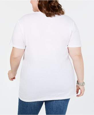 Love Tribe Hybrid Plus Size Embellished Nope Graphic T-Shirt