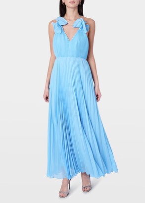 Evie Pleated A-Line Gown