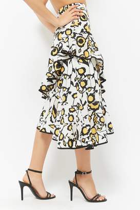 Forever 21 Abstract Floral Print Skirt