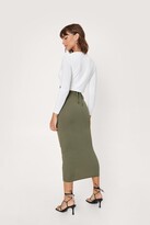Thumbnail for your product : Nasty Gal Womens Strappy Ruched Cut Out Midi Skirt - Brown - 8
