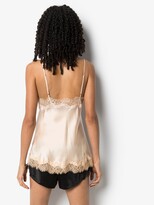 Thumbnail for your product : Sainted Sisters Scarlett lace trim silk camisole top