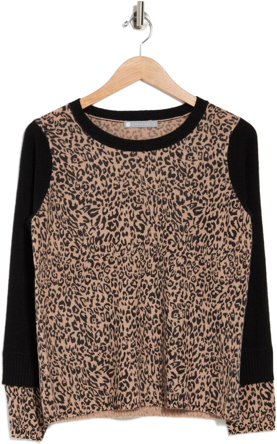 InCashmere Cashmere Colorblock Pullover Sweater - ShopStyle