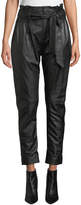 Thumbnail for your product : Joie Adorabella High-Waist Belted Leather Pants