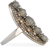 Thumbnail for your product : Bavna Labradorite & Diamond Shield Ring