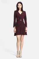Thumbnail for your product : The Kooples Belted Print Silk Dress