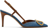 Thumbnail for your product : Valentino Garavani Blue VLogo Heels