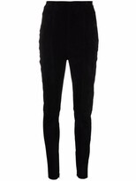 Thumbnail for your product : Balmain High-Waisted Corduroy-Detail Trousers