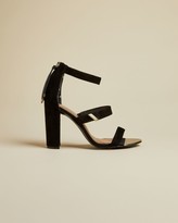 ted baker grey suede barely there block heeled sandals