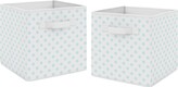 Thumbnail for your product : Sweet Jojo Designs Blue and White Polka Dot Collection Foldable Fabric Storage Bins - for the Watercolor Floral Shabby Chic Collection