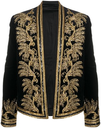 Balmain embroidered velvet Spencer jacket - ShopStyle