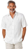 Thumbnail for your product : Cubavera 100% Linen Short Sleeve Schiffli Embroidered Shirt