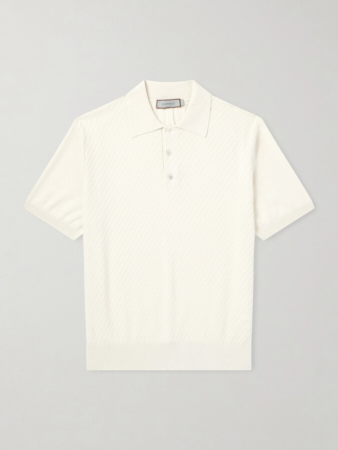 Canali Cotton and Silk-Blend Polo Shirt
