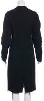 Thumbnail for your product : Ann Demeulemeester Wool Long Sleeve Midi Dress