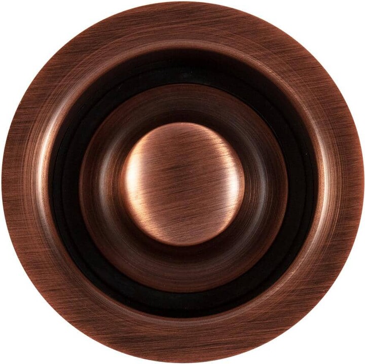 Sinkology Sinksense Kitchen Sink Disposal Flange Drain with Stopper in Antique Copper