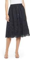 Thumbnail for your product : Rachel Parcell Eyelet Linen A-Line Skirt