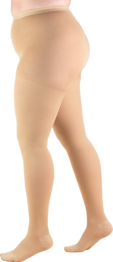 Truform Pantyhose, Plus Size Full Figure: 20-30 mmHg, Beige, X-Tall