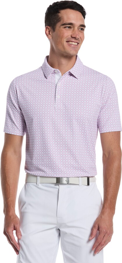 Callaway Men's Golf Club Geo Print Polo Shirt