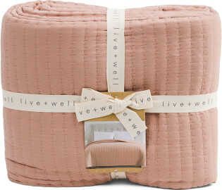 TJMAXX Garment Washed Box Stitch Quilt, Polyester