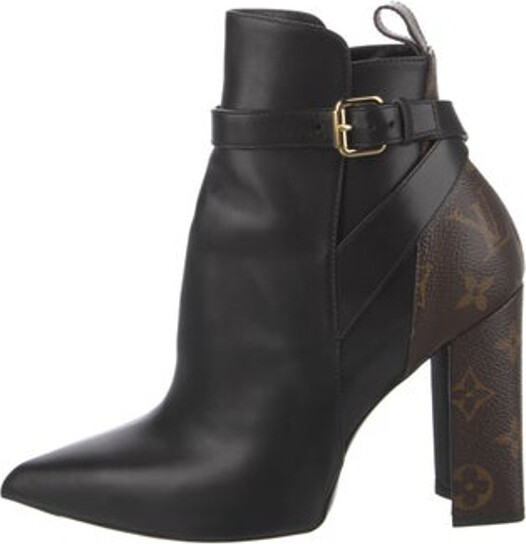 Louis Vuitton Monogram Leather Moto Boots - ShopStyle