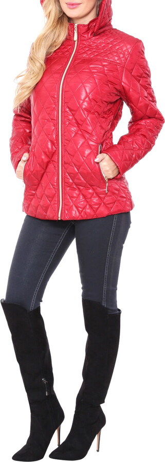 White Mark Fashion Women’s Hooded Puffer Coat
