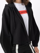 Thumbnail for your product : Emporio Armani Cropped Zip-Up Hoodie