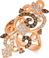 Thumbnail for your product : LeVian Nude Diamond (1/2 ct. t.w.) & Chocolate Diamond (3/8 ct. t.w.) Swirled Statement Ring in 14k Rose Gold