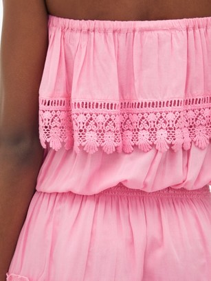 Melissa Odabash Joy Ruffled Strapless Mini Dress - Pink