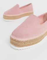 Thumbnail for your product : ASOS DESIGN Wide Fit Jenna suede espadrilles