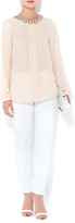 Thumbnail for your product : Wallis Stone Embellished Collar Top