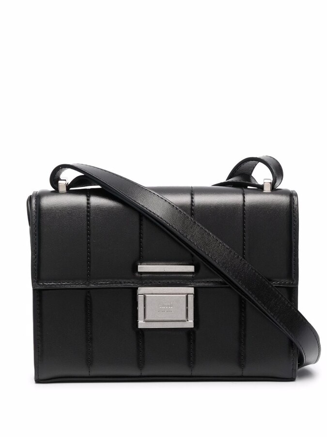 AMI Paris Quilted Leather Crossbody Bag ShopStyle