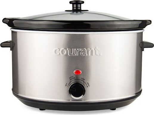 Courant 5 QT (2.5QT Each Pot) Double Slow Cooker - Stainless Steel