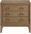 Everly Quinn 3 Drawer Nightstand With USB In Latte Finish
