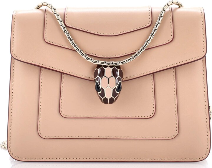 Bvlgari Serpenti Forever Square Shoulder Bag Leather Small