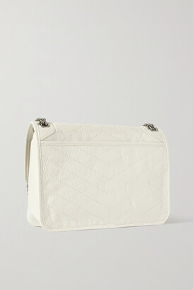 White Niki medium crinkled-leather shoulder bag