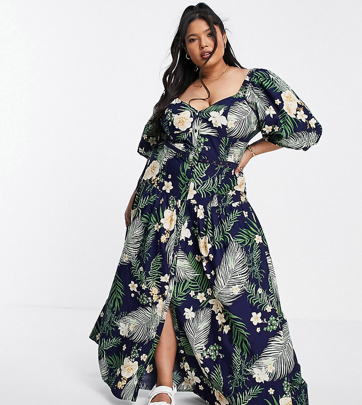 Floral Print Asos Design Lace And Pleat Midi Dress Maxi Dress Asos