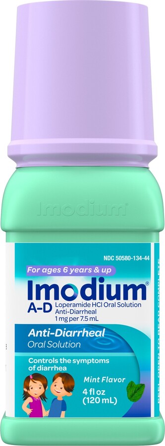Imodium A-D, Liquid Anti-Diarrheal Medicine for Kids, Mint, 4 OZ