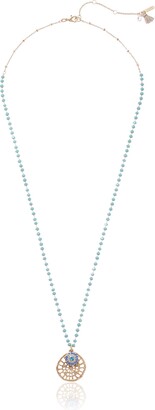 lonna & lilly Women's Gold/Turquoise 28 inch Long Pendant Necklace